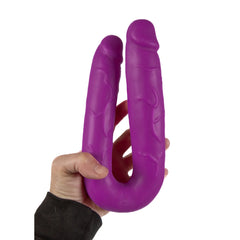 Dildo Doble  Colours DP Pleasure 11.5" - Purple - Cake Sex Shop 2