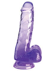 Dildo King Cock Clear 15 cm Cock - Purple