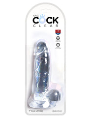 Dildo King Cock Clear 18 cm Cock with Balls