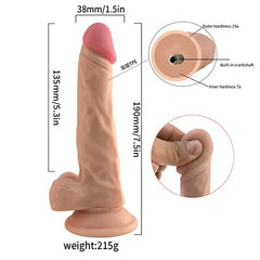 Dildo Ultra Real Vertebrate Dildo Ribbed 19 cm