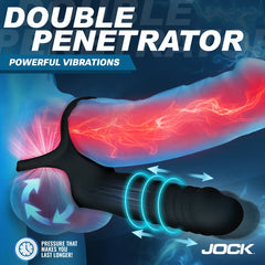 Anillo con Dildo Enhancers Double Thrust Thrusting & Vibrating Double