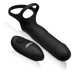 Anillo con Dildo Enhancers Double Thrust Thrusting & Vibrating Double