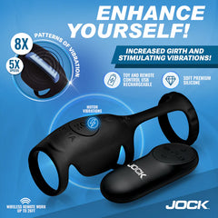 Funda Jock Blitz Vibrating Penis Sleeve C-Ring w/ Remote