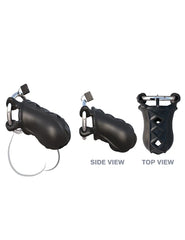 Jaula Extreme Silicone Cock Blocker Black - Fantasy C-Ringz