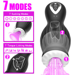 Masturbador Dragon Lick Suction & Vibrator