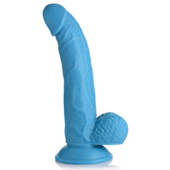 Dildo Pop Peckers 7.5" with Balls - Blue