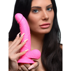 Dildo Pop Peckers 7.5" with Balls - Pink