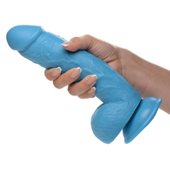 Dildo Pop Peckers 8.25" with Balls - Blule