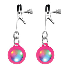 Pinzas Pezones Light Up Pink Nipple Clamps