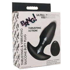 Plug Bang Thrusting and Vibrating Silicone Butt Plug