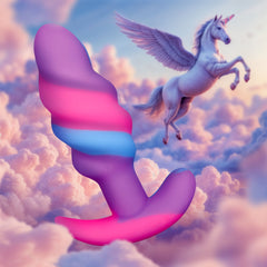 Plug Unicorn Swirl Silicone Butt Plug