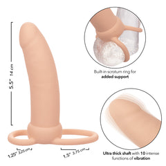 Dildo Performance Performance Maxx™ Thick Dual Penetrator Rechargeable 5"- Ivory Calexotics Dildos Juguete Sexuales Sex Shop Tienda para Adultos