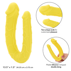 Dildo Doble  Boundless™ AC/DC Dong 13.5"- Yellow Calexotics Dildos Juguete Sexuales Sex Shop Tienda para Adultos