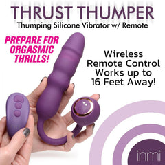 Vibrador Thrust Thumper Thrusting Silicone Vibrator Remote