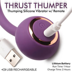 Vibrador Thrust Thumper Thrusting Silicone Vibrator Remote