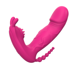 Vibrador Triple Juguetes Sexuales para Mujeres