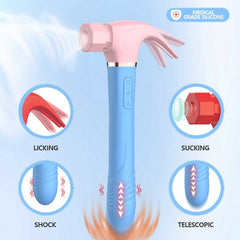 Vibrador sexual Multiorgasmic Sex Hammer Gen II - Pink/Blue Cake Sex Shop Juguetes Sexuales para Adultos