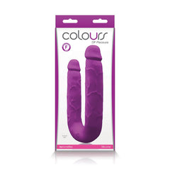 Dildo Doble  Colours DP Pleasure 11.5" - Purple - Cake Sex Shop 2 3