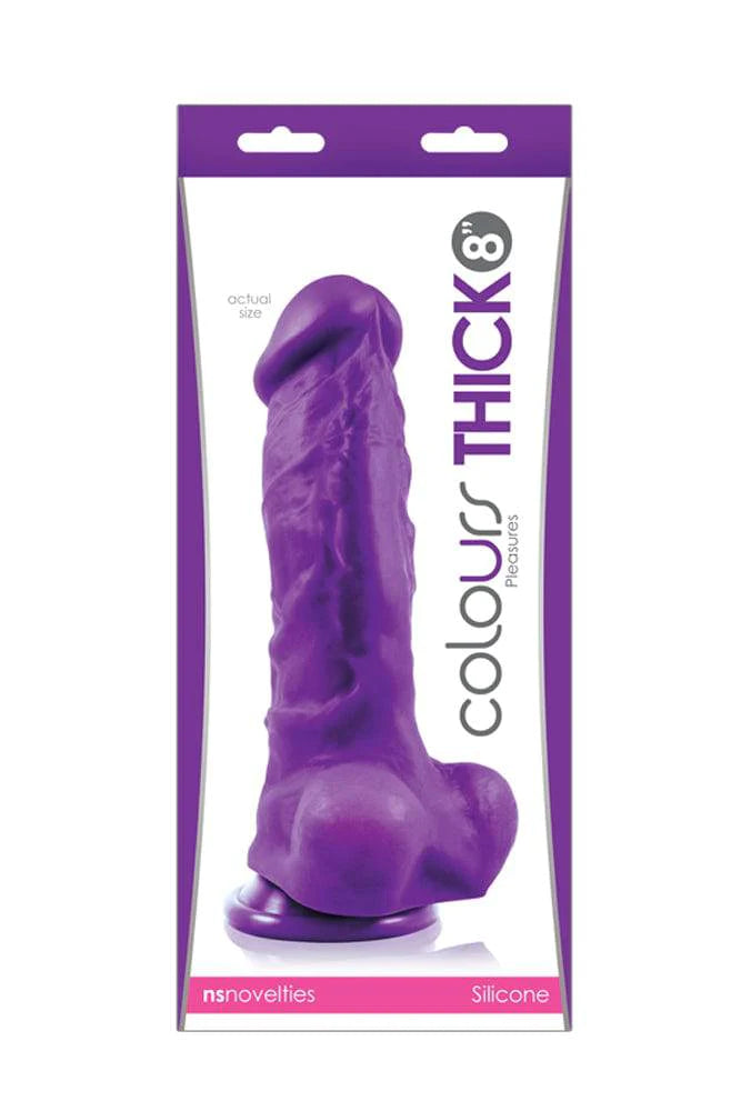 Dildo Colours Thick 8" - Purple NS Novelties Dildos Juguete Sexuales Sex Shop Tienda para Adultos