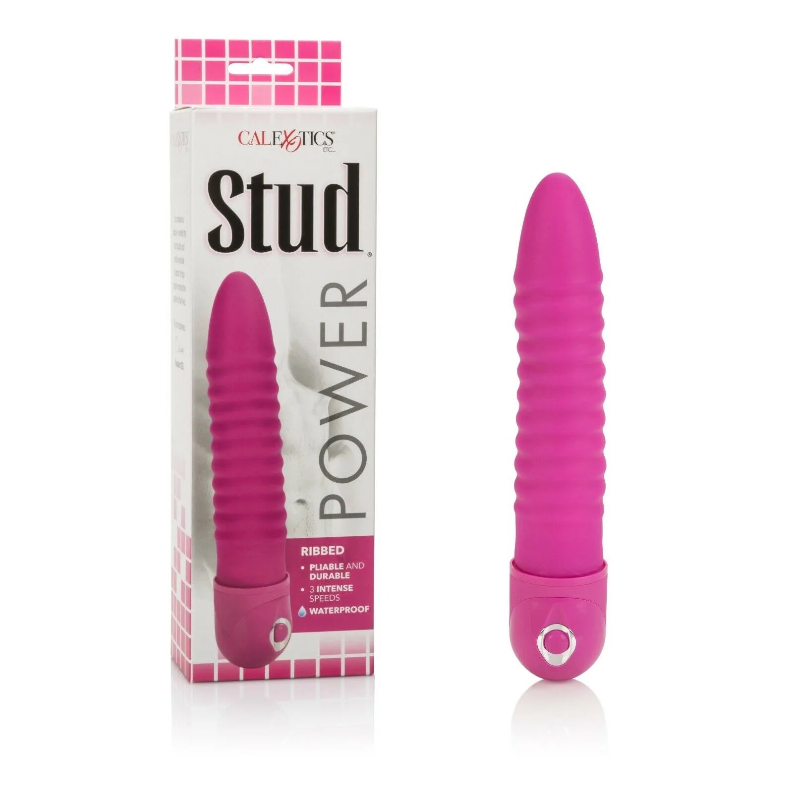 Vibrador Power Stud Ribbed Calexotics Vibradores Juguete Sexuales Sex Shop Tienda para Adultos