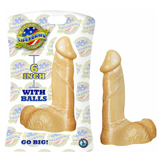 Dildo Lifeforms With Balls 6″-White - Cake Sex Shop