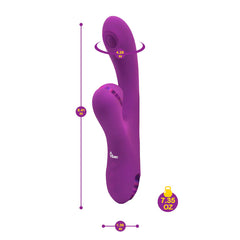 Vibrador sexual Dazzle Berry Rechargeable Thumping and Suction Rabbit Cake Sex Shop Juguetes Sexuales para Adultos