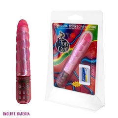 Vibrador 7'' Corkscrew Neo Jel Vibe Pink - Cake Sex Shop