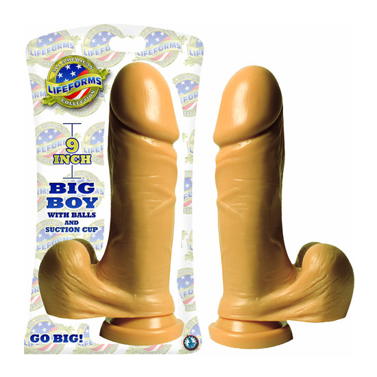 Dildo Lifeforms Big Boy With Balls And Suction Cup 9″-White - Cake Sex Shop