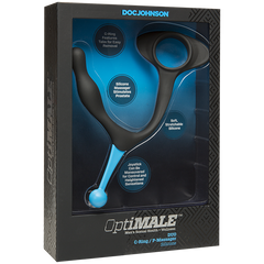 Masajeador de Próstata Optimale-Duo-C-Ring/P-Massager-Silicone-Black - Cake Sex Shop