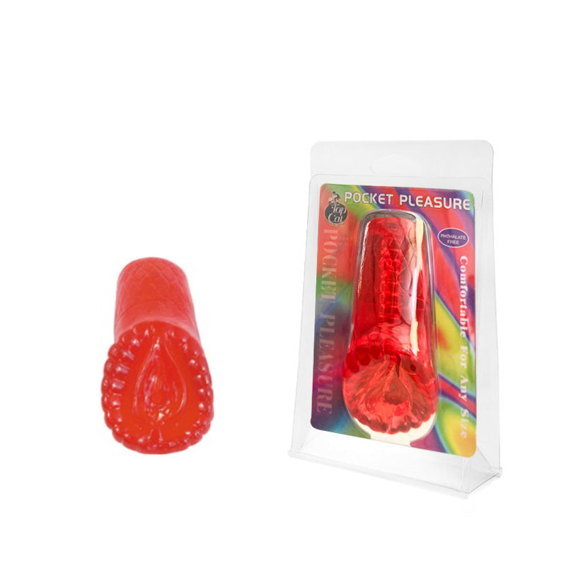Masturbador Pocket Pleasure - Red - Cake Sex Shop