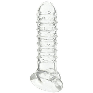 Funda Textured Girth Enhancer -Clear - Cake Sex Shop