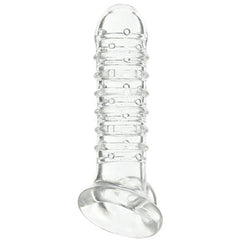 Funda Textured Girth Enhancer -Clear - Cake Sex Shop