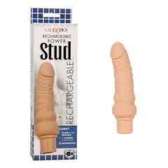 Dildo Rechargeable Power Stud Curvy 6.75"- Ivory - Cake Sex Shop