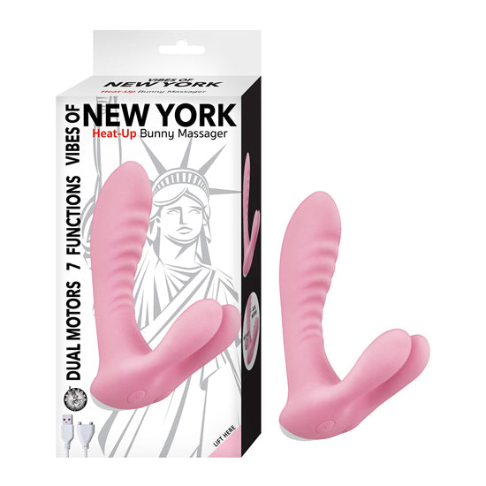 Vibrador sexual Vibes Of New York Heat-Up Bunny Massager-Pink Cake Sex Shop Juguetes Sexuales para Adultos
