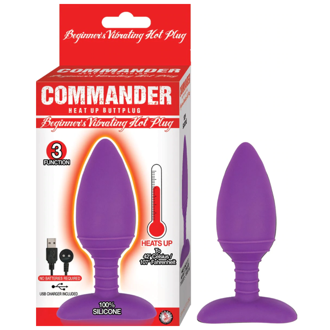 Plug Anal Commander Beginner'S Vibrating Hot Plug-Purple