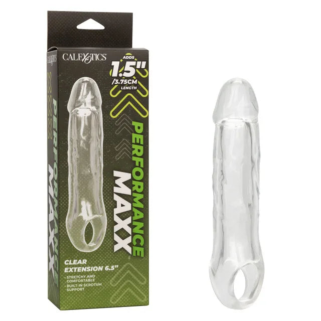 Funda para Pene Performance Maxx Clear Extensión para Pene  6.5" Cake Sex Shop Juguetes Sexuales para Adultos