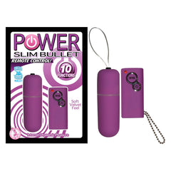 Vibrador Power Slim Bullet Remote Control - Purple - Cake Sex Shop