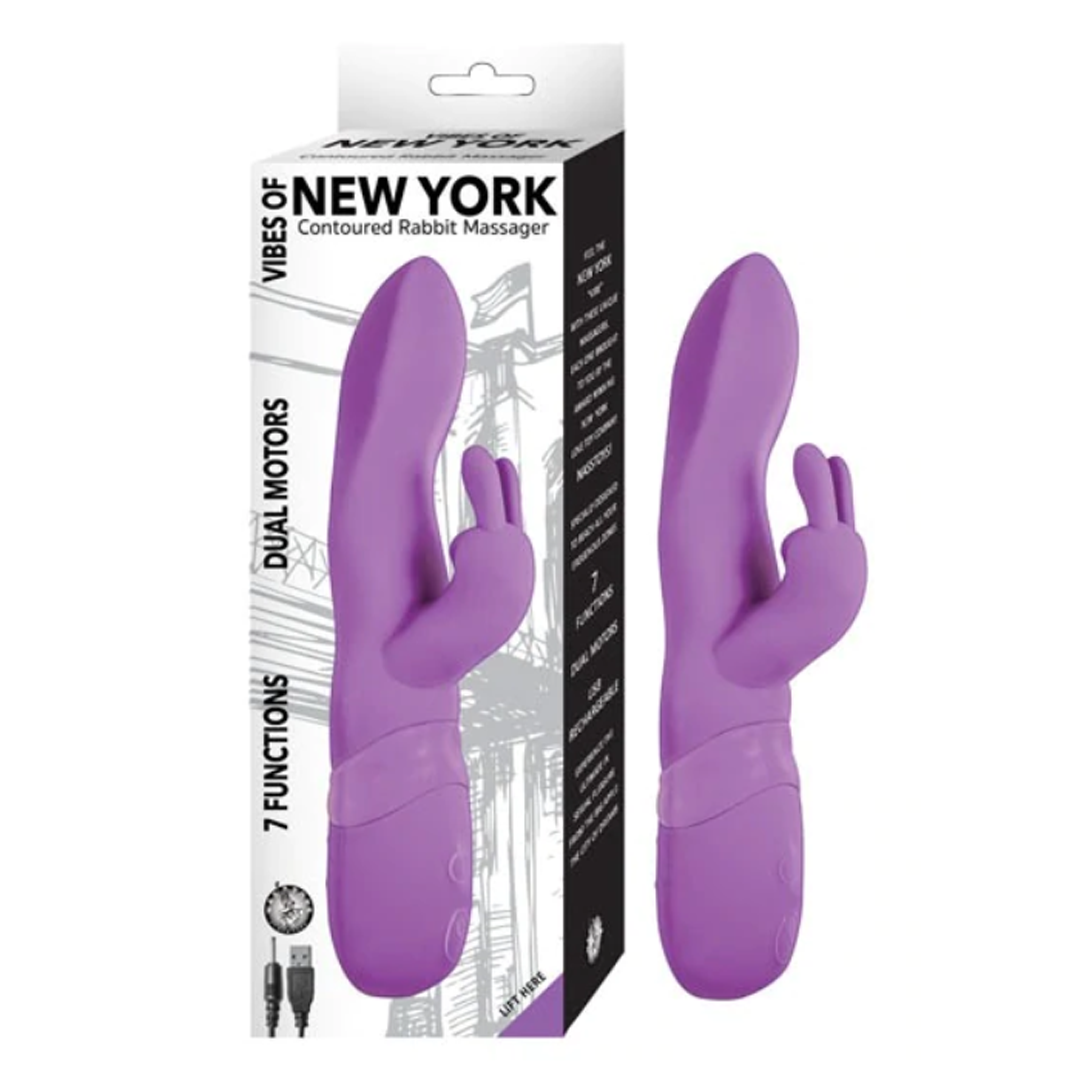 Vibrador Vibes Of New York Contoured Rabbit Massager Purple Nasstoys Vibradores Juguetes Sexuales Sex Shop Tienda para Adultos