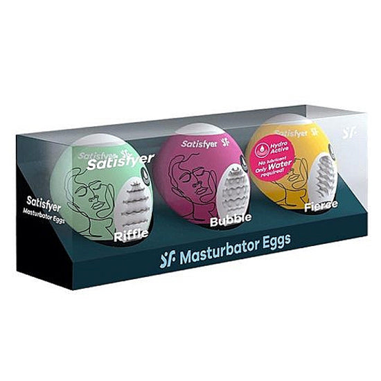 Masturbador Satisfyer Masturbator Egg 3 Set-Riffle-Bubble-Fierce Satisfyer Masturbadores Juguete Sexuales Sex Shop Tienda para Adultos