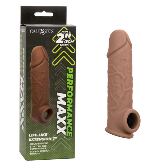 Extensión para Pene  Performance Maxx LefeLike Extention 7"- Brown Cake Sex Shop Juguetes Sexuales para Adultos