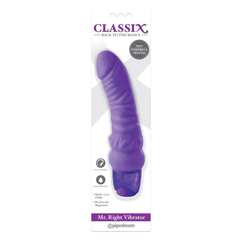 Dildo Mr. Right Vibrator Purple 7.5" - Cake Sex Shop