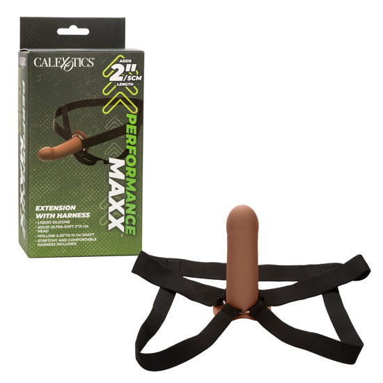 Dildo Performance Maxx Extension w/harness - Brown Calexotics Dildos Juguete Sexuales Sex Shop Tienda para Adultos