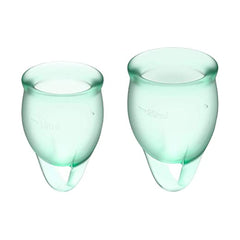 Satisfyer Feel Confident Menstrual Cup- Light Green - Cake Sex Shop 2