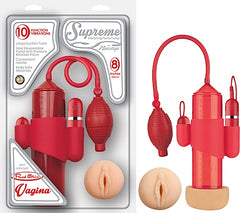 Bomba Supreme Vibrating Penis Pump By Nasstoys Vagina Red - Cake Sex Shop