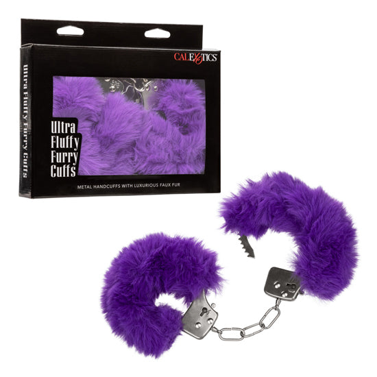 Esposas Ultra Fluffy Furry Cuffs-Purple Calexotics Accesorios Juguete Sexuales Sex Shop Tienda para Adultos