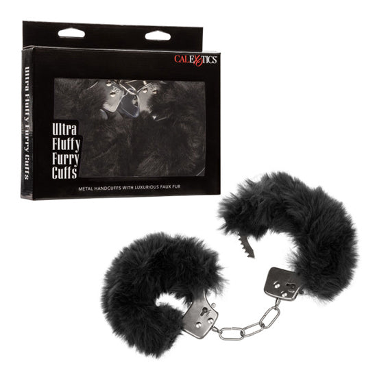 Esposas Ultra Fluffy Furry Cuffs- Black - Cake Sex Shop