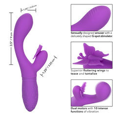 Vibrador Rechargeable Butterfly Kiss Flutter- Purple Calexotics Vibradores Juguete Sexuales Sex Shop Tienda para Adultos