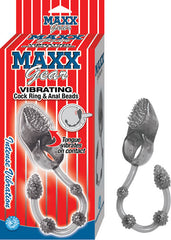 Perlas Maxx Gear Vibrating Cockring & Anal Beads Smoke - Cake Sex Shop