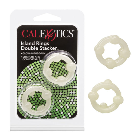 Anillo Island Rings Double Stacker - Glow in the Dark - Cake Sex Shop