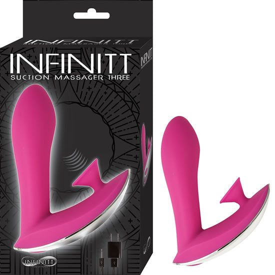 Vibrador Infinitt Suction Massager Three-Pink - Cake Sex Shop